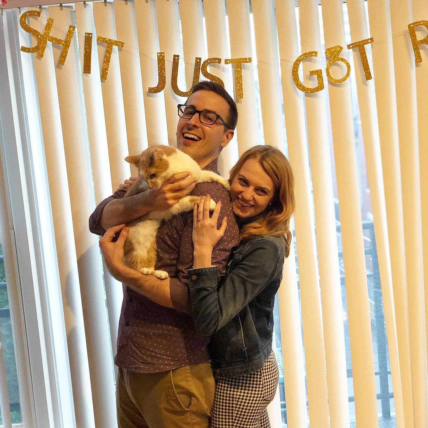 Obligatory photo with Moose following the proposal