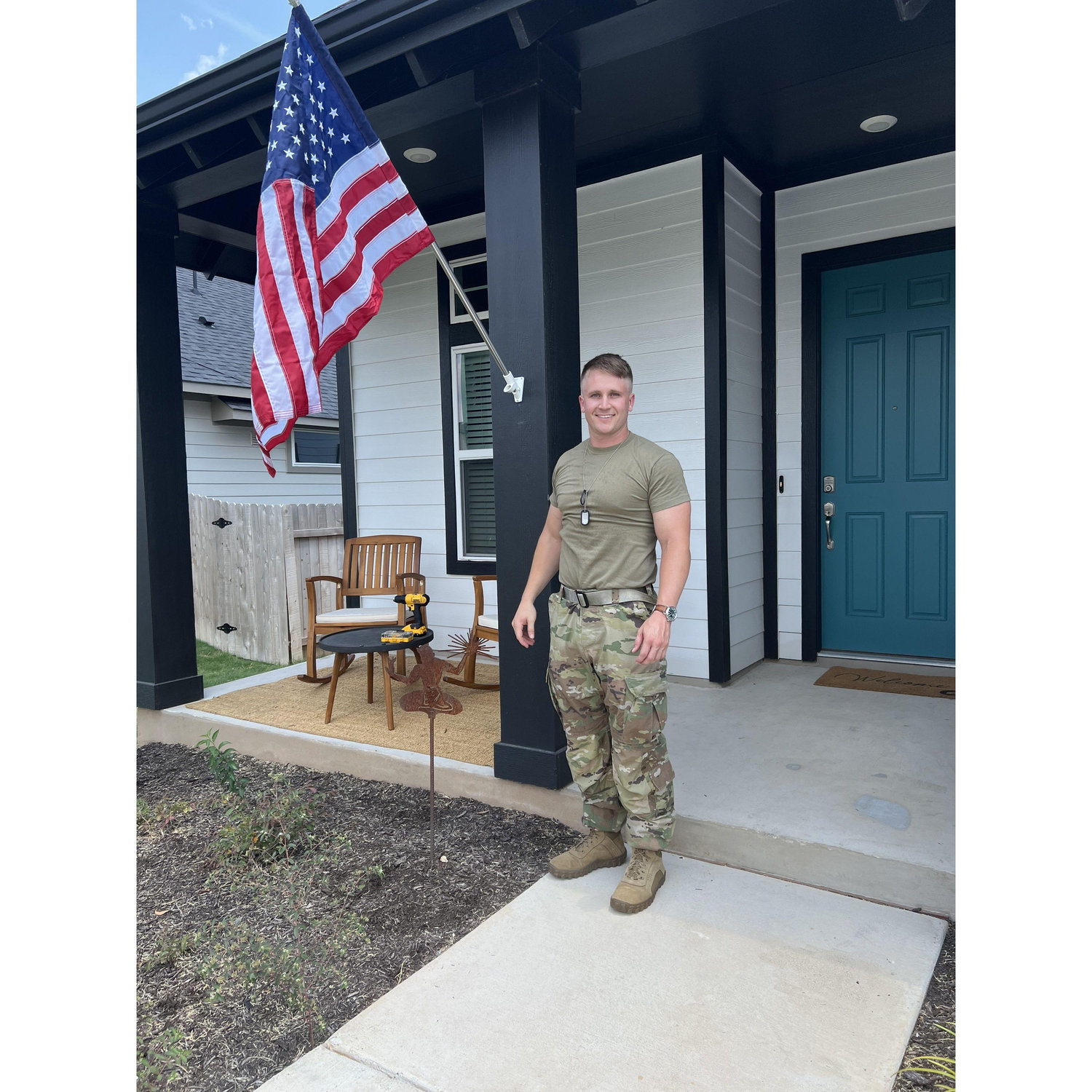 Erickson's first day of work at our Texas home
