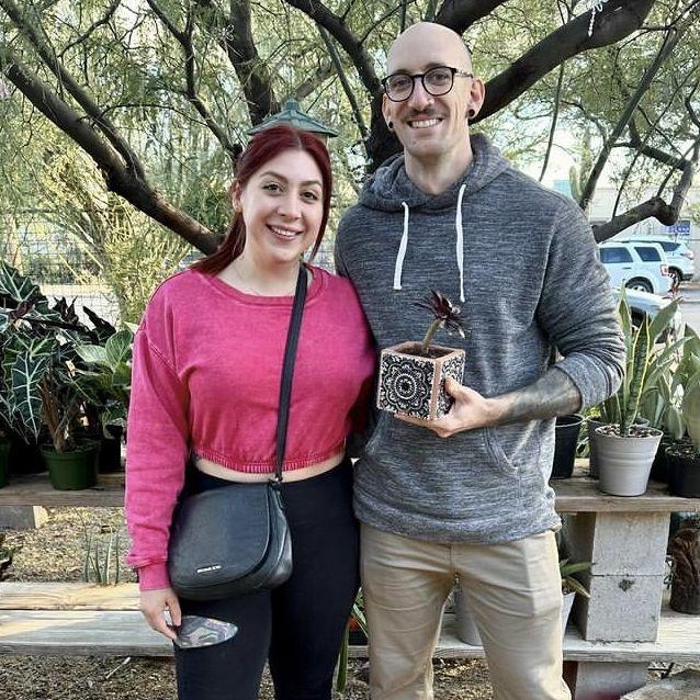 Picking a plant gift for our friends Kyle and Aly