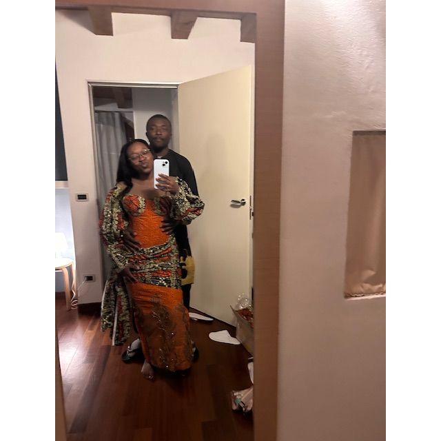 Trying on our outfits