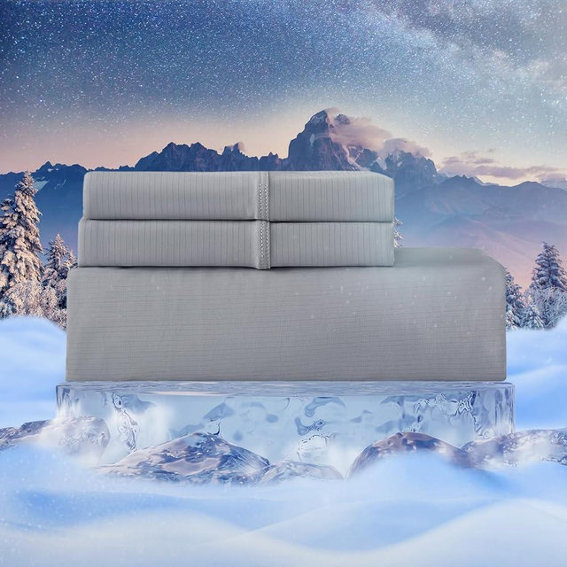 REST Evercool+ Cooling Starter Sheet Set of 1 Queen-Size Fitted Sheet 15’’ deep (Stretched to 18’’) and 2 Standard Pillowcases 30" x 20", Silver Ion Infused Cooling Beddings for Hot Sleepers