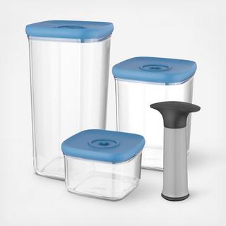 Leo 4-Piece Vacuum Food Container Set