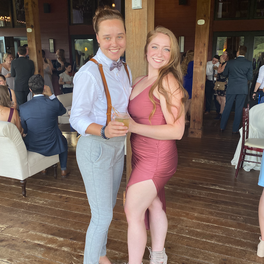 Celebrating a friend's wedding