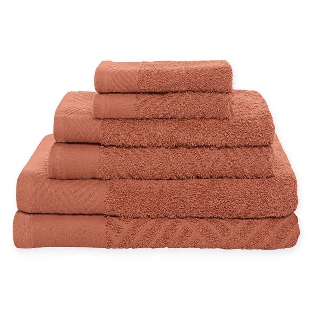 Jasper Haus Svala 6-Piece Bath Towel Set in Pecan
