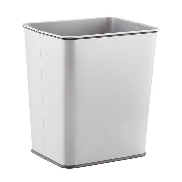 Polder Silver 7 gal. Rectangular Undercounter Trash Can