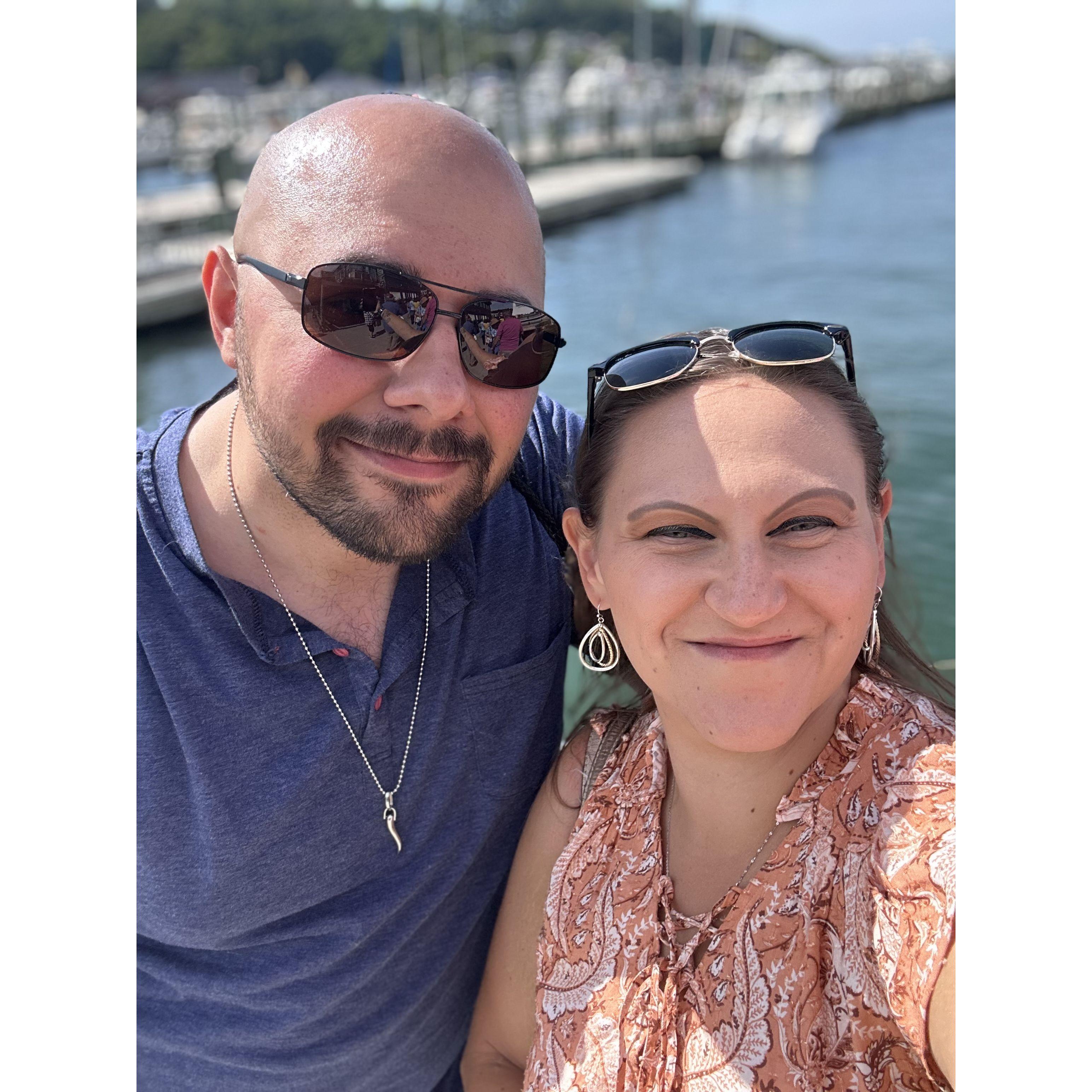 Celebrating our engagement in Port Jeff! 9-2-2023