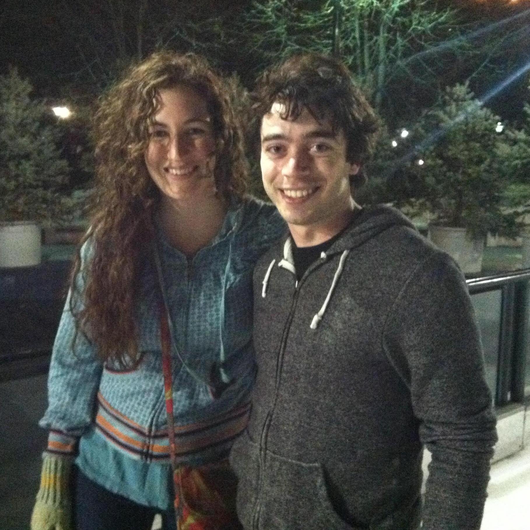 One of our first dates - ice skating in DC.