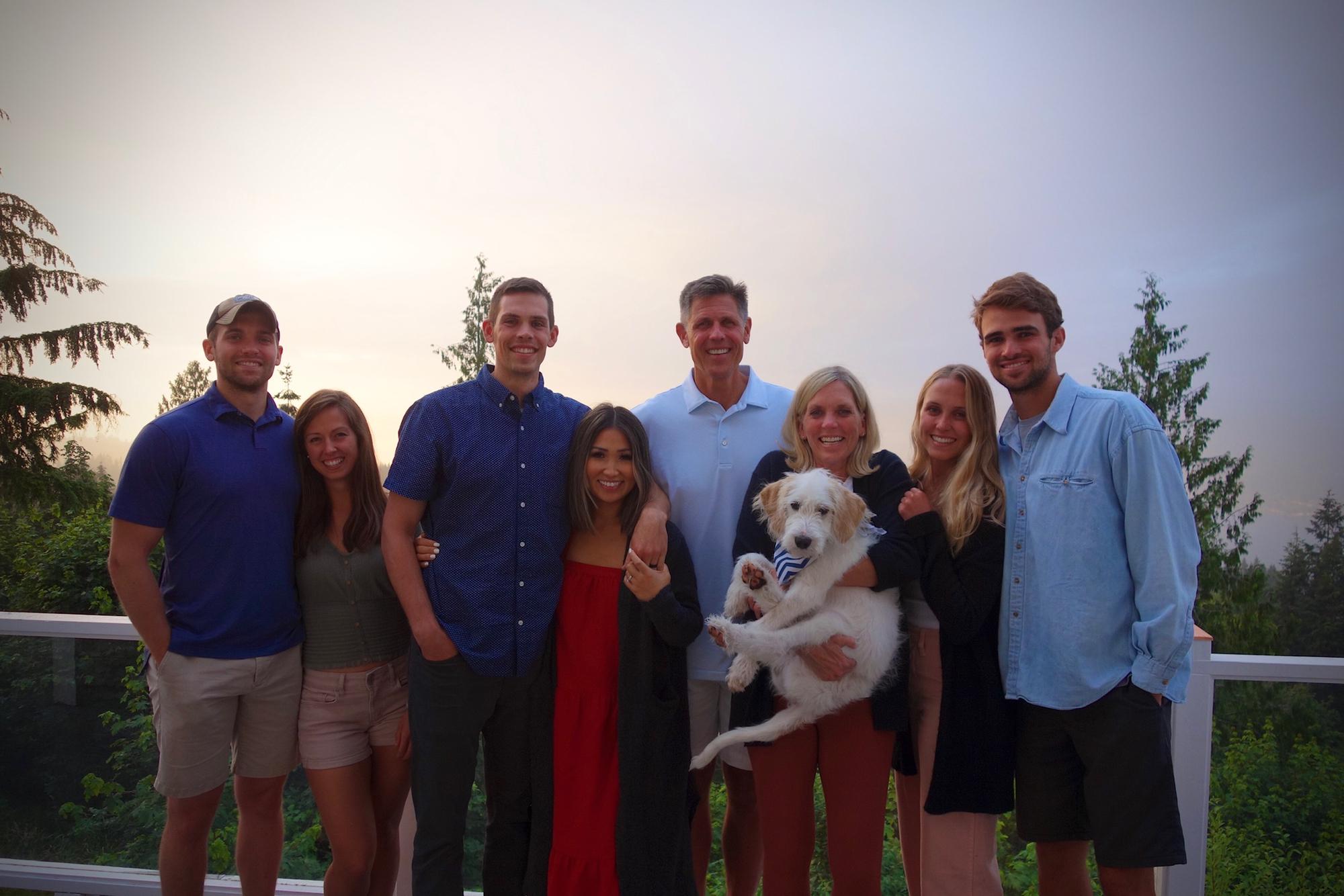 Taryn’s Family at her parents house in Washington.