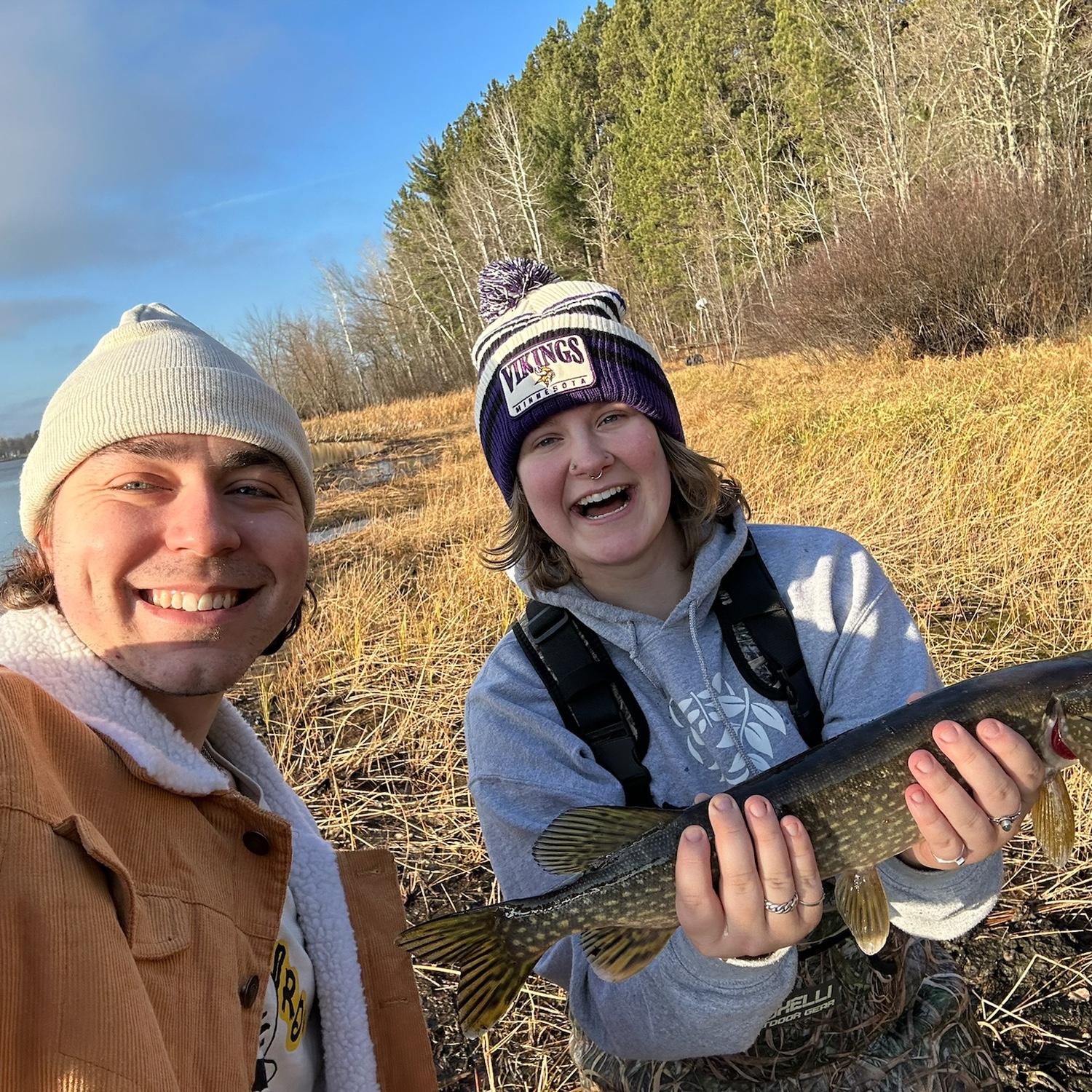 Fishing at Beckman Family cabin