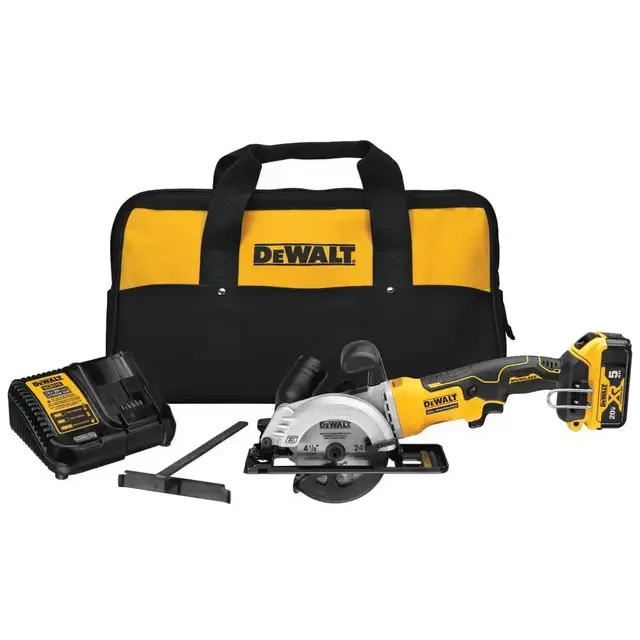 ATOMIC 20-Volt MAX Cordless Brushless 4-1/2 in. Circular Saw with (1) 20-Volt Battery 5.0Ah & Charger