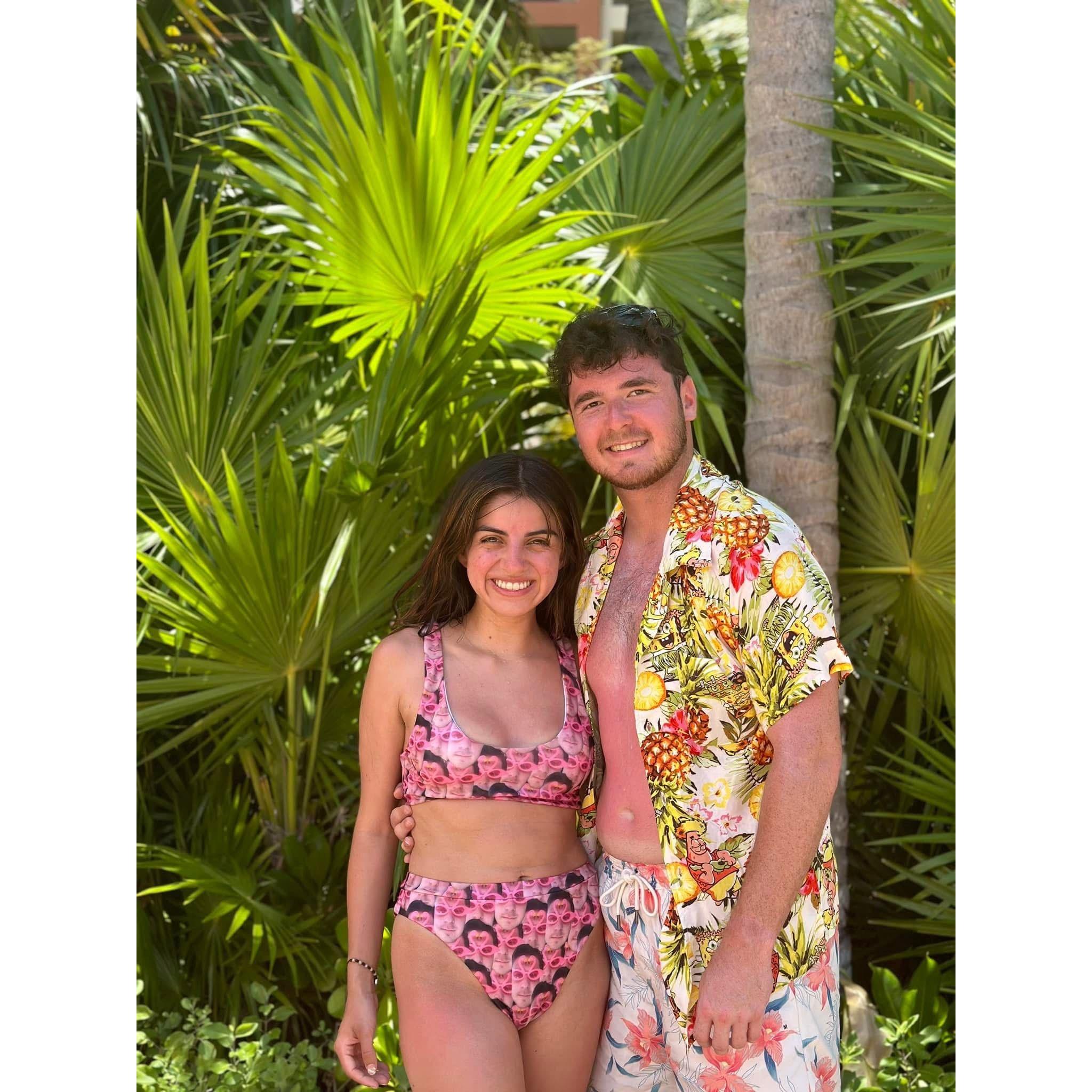 Our first vacation with the family in Cancun! (notice anything about the bathing suit)