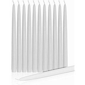 Dripless Taper Candles 12" Inch Tall Wedding Candle Set Of 12 ... (WHITE)