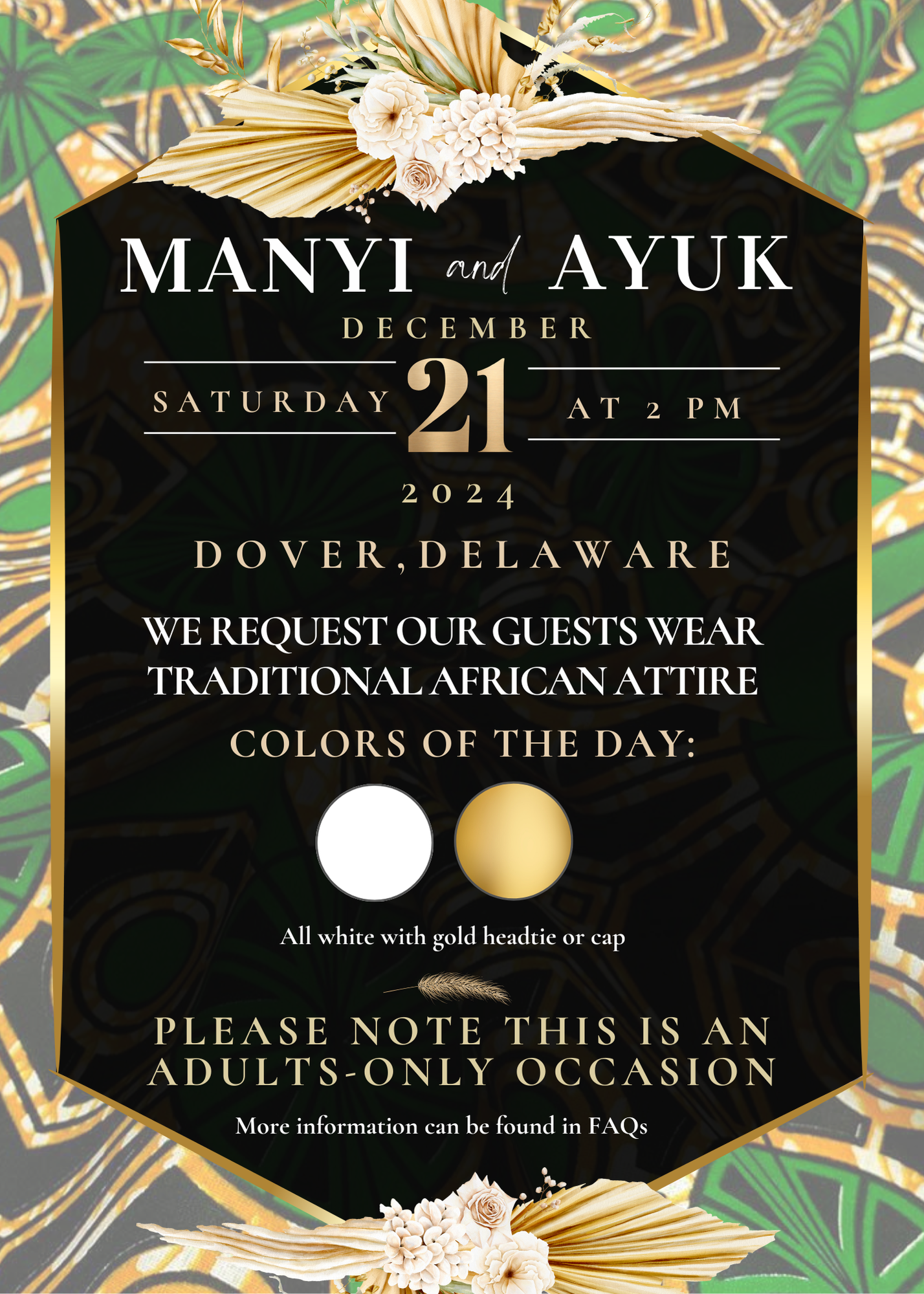 The Wedding Website of Manyi (Mary) Besong and Ayuk Oben