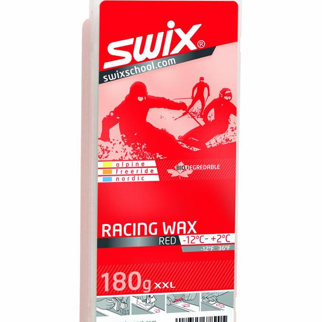 Swix Bio Degradable Ski/Snowboard Average Temperature Wax (180g Bar), Red