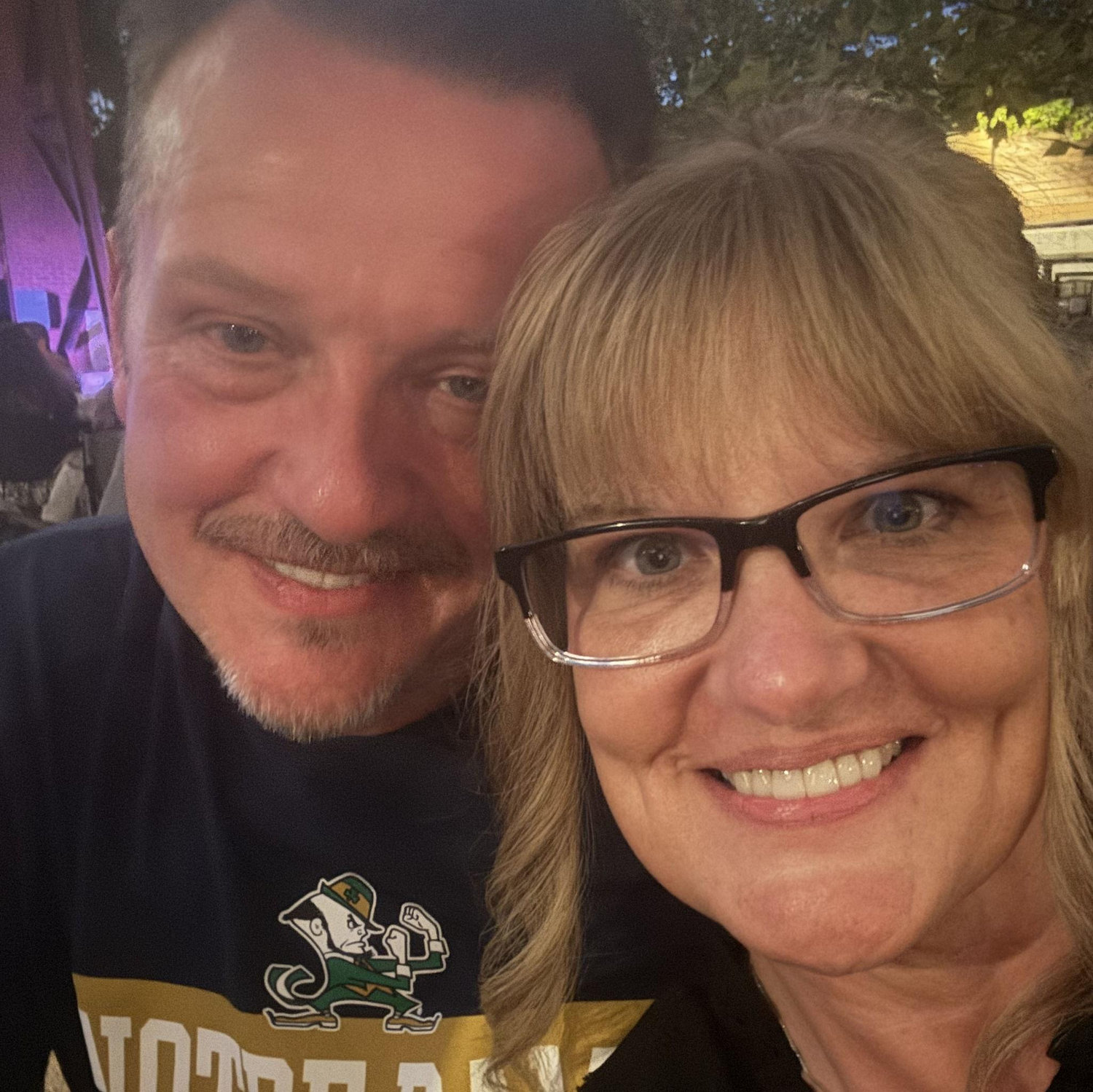 Our VERY FIRST selfie together - at a Whoa Man! concert.