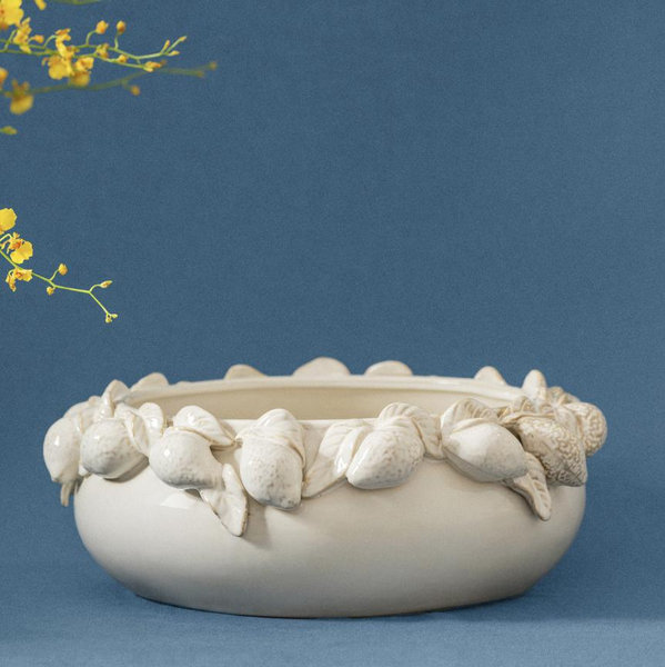 Lemon Lined Cream Bowl