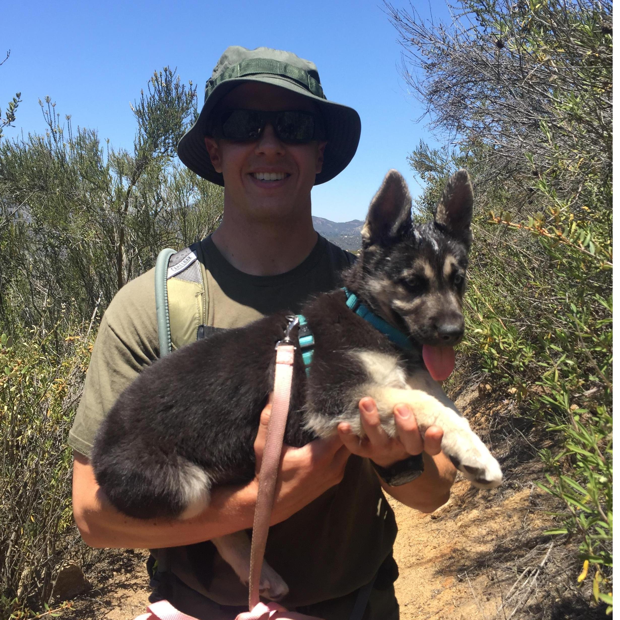 When hiking was too hard and it was too hot for both of them!