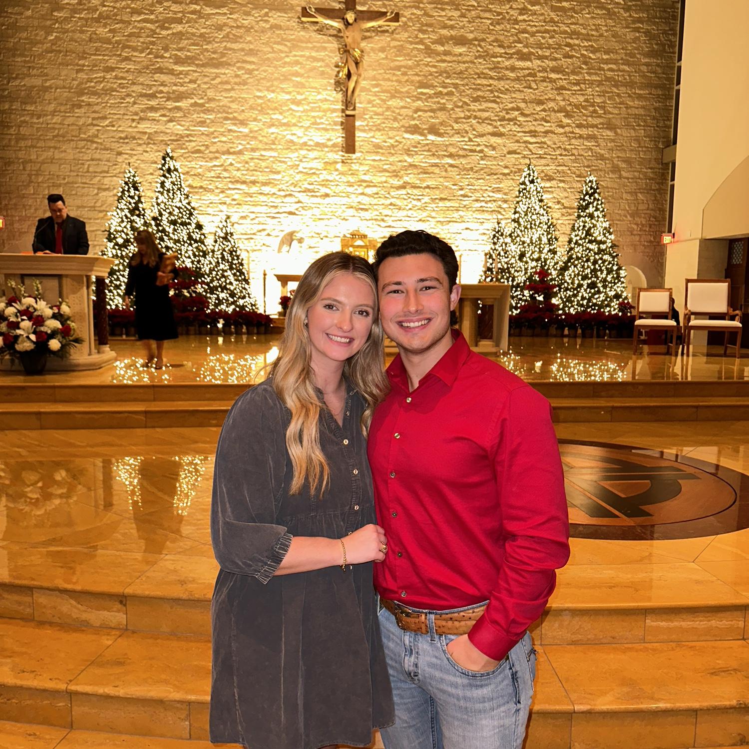 First Christmas Eve mass together.