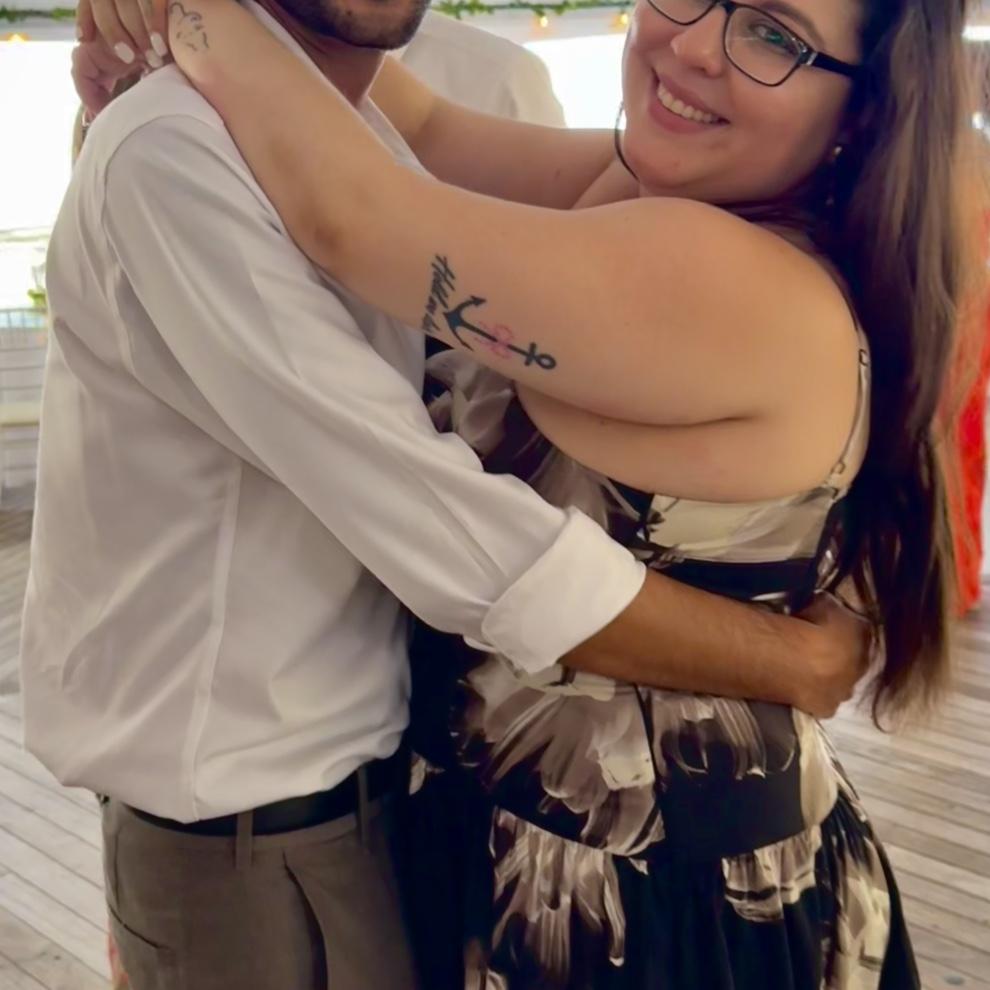 Our first actual dance together.