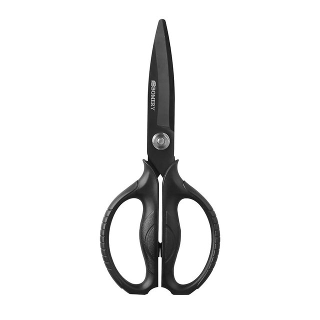 BOMERY Kitchen Shears, 5CR15MOV Stainless Steel Sharp Kitchen Scissors Detachable, Heavy Duty Food Scissors for Cooking, Poultry, Vegetables, Herbs - Black Titanium Coated