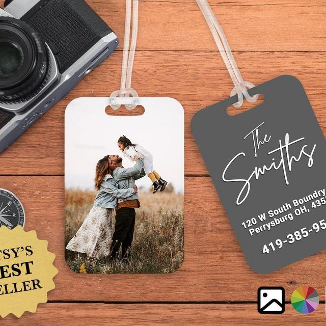 Custom Photo Luggage Tags
