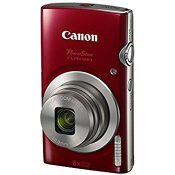Canon PowerShot ELPH 180 (Red) with 20.0 MP CCD Sensor and 8x Optical Zoom