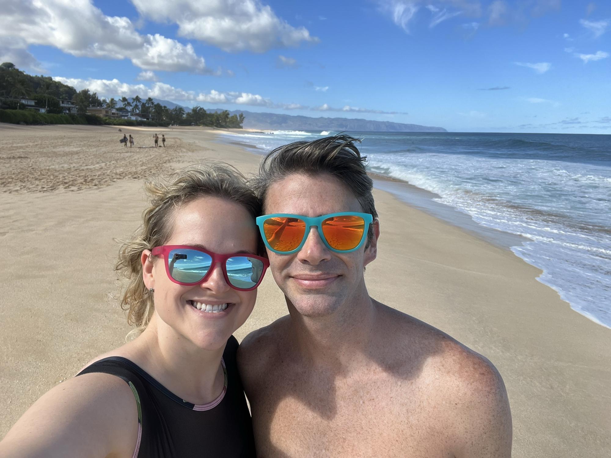 At the North Shore on Oahu!