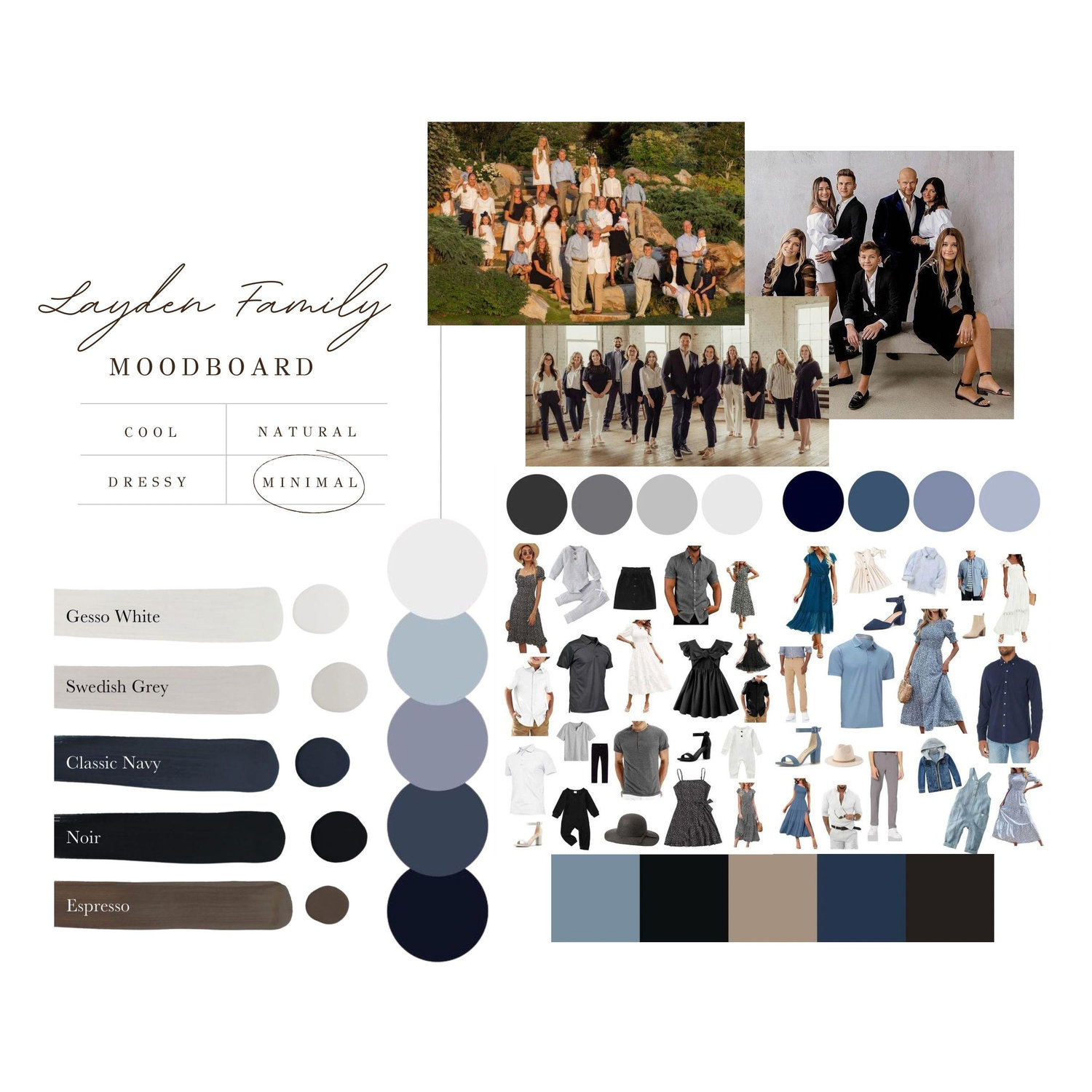 Family photo mood board