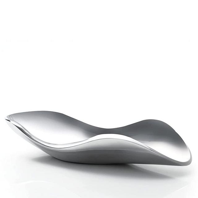 Nambe - Bella Collection - Platter - Measures at 18" x 8.75" x 3" - Made with Nambe Alloy- Designed by Steve Cozzolino