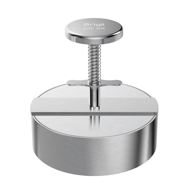 Brigii 304 Stainless Steel Burger Press,Hamburger Patty Maker, Heavy Duty Stainless Steel Burger Press for Ground Beef, Burgers (Dishwasher Safe) (BP01 PRO-5.5")
