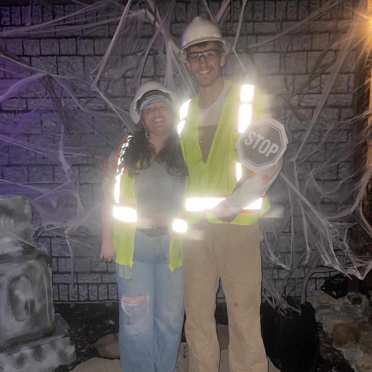 Halloween as construction workers