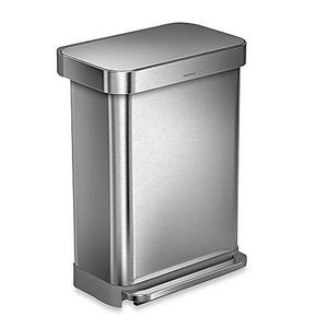 simplehuman® 55-Liter Rectangular Step Trash Can with Liner Pocket