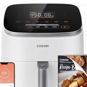Cosori 9-in-1 TurboBlaze Air Fryer 6 Qt, Smart Control, 90°–450°F, Shake Reminders, Precise Heating for Even Results, Air Fry, Roast, Bake, Broil, Dry, Frozen, Proof, Reheat, Keep Warm, 120V, Cream