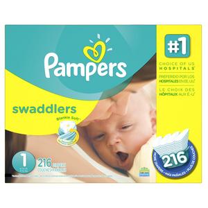 Pampers Swaddlers Diapers, Size N, Giant Pack, 128 Count (Packaging May Vary)