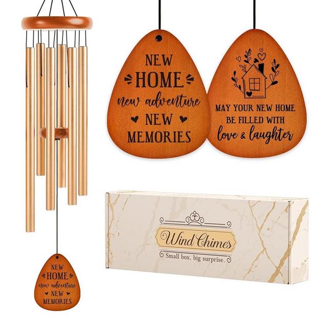 Leebbsin House Warming Gifts New Home, Housewarming Wind Chime, Housewarming Gifts for Women, Men, Couple, Friend, Coworker, New Home Gift Ideas for First Home, New Apartment, House, Large-36''