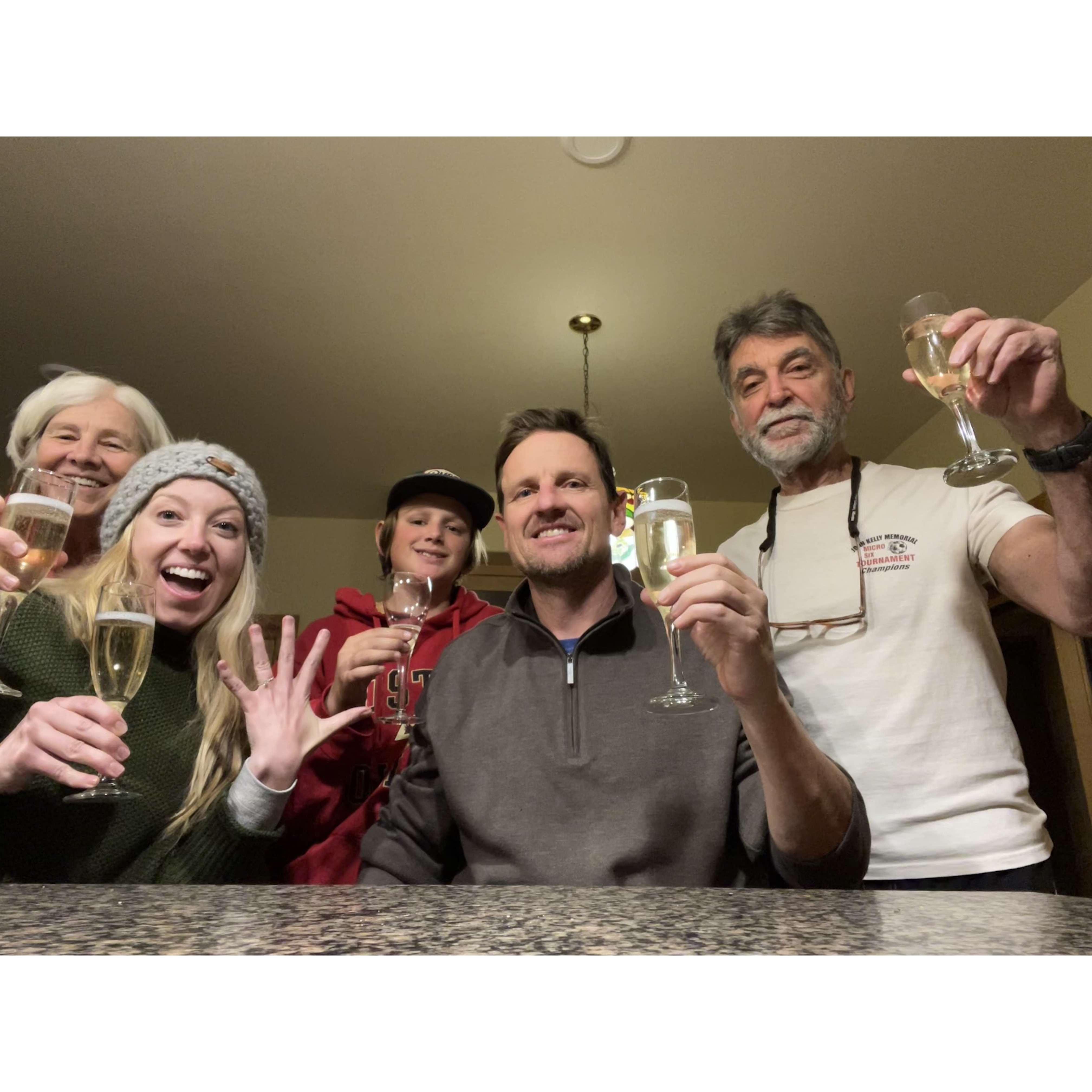 Proposal Day 2021: Champagne Toast at the Gannam House