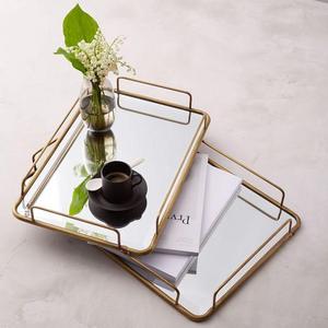 Fishs Eddy Gilded Cafe Mirror Tray