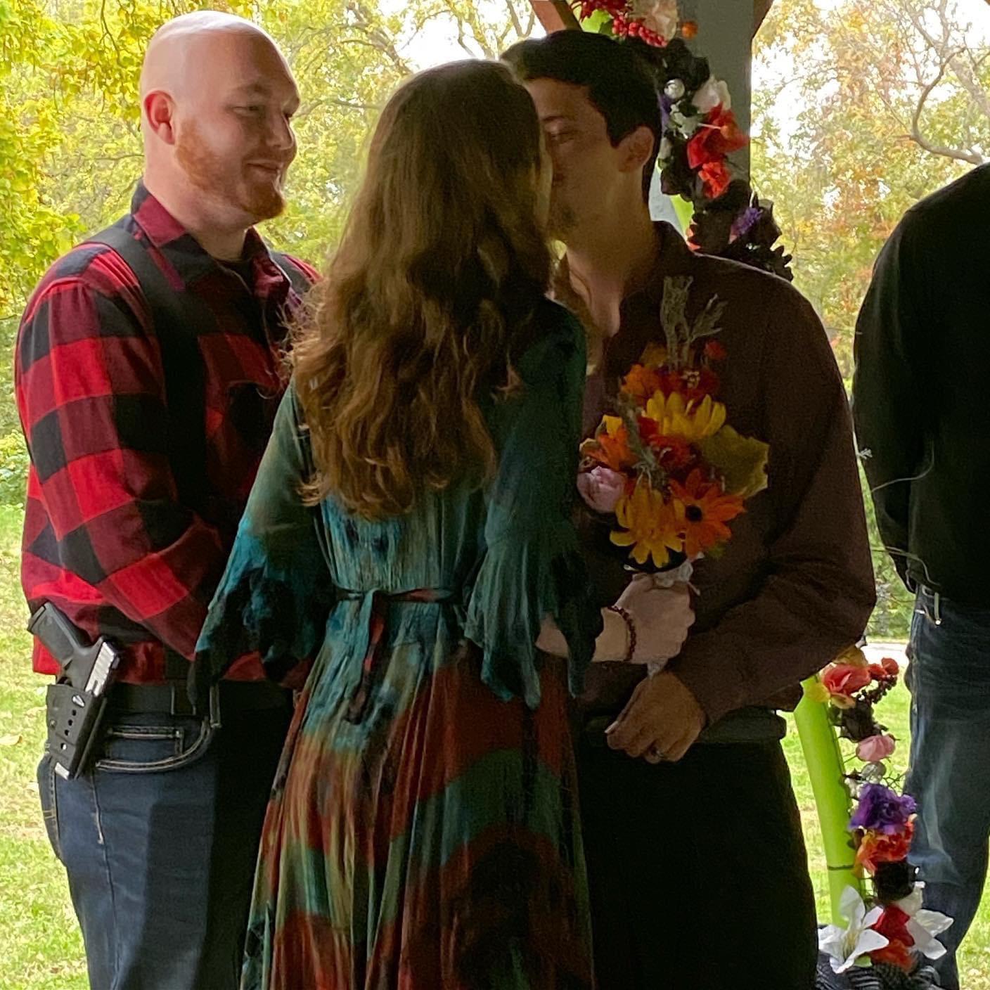 When we eloped and had our small ceremony, we wanted the officiant to be someone close to us. We chose Gavin for obvious reasons!