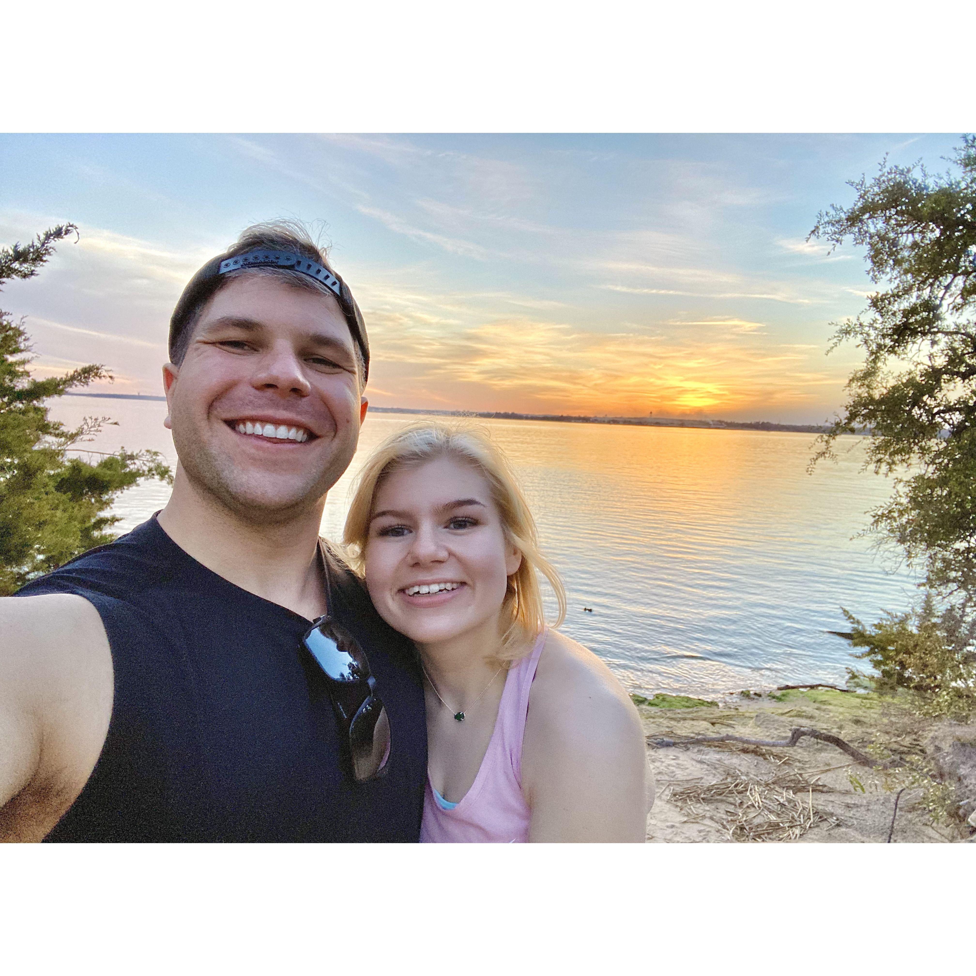 Just before the New Year, we went on a hike back to where we had our first kiss.