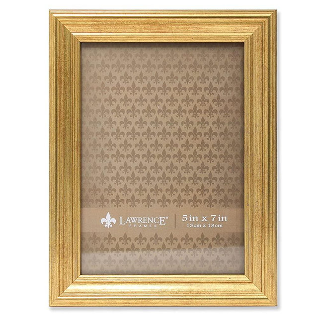 Lawrence Frames Sutter Burnished Picture Frame, 5 by 7-Inch, Gold