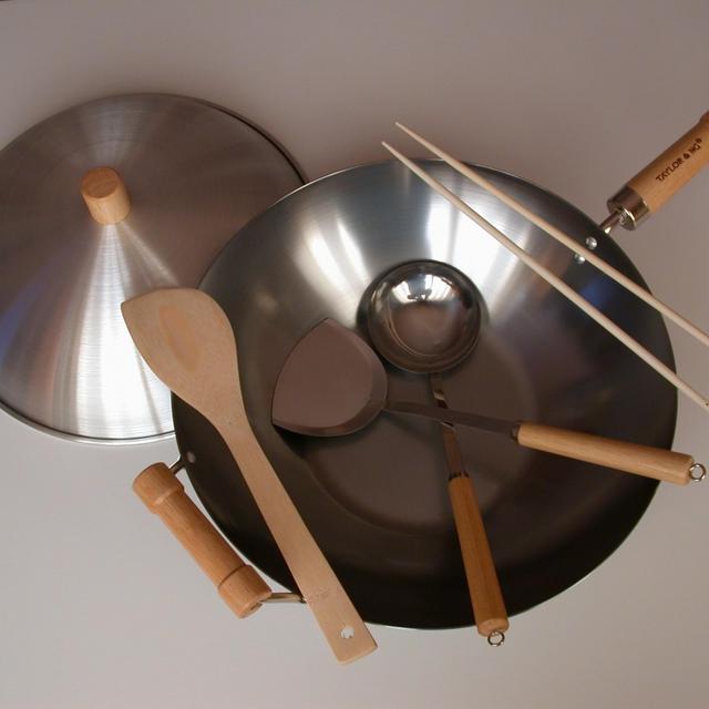 6-Piece 14" Carbon Steel Flat Bottom Wok Set (Out of Stock, Accepting Pre-orders. ETA August)