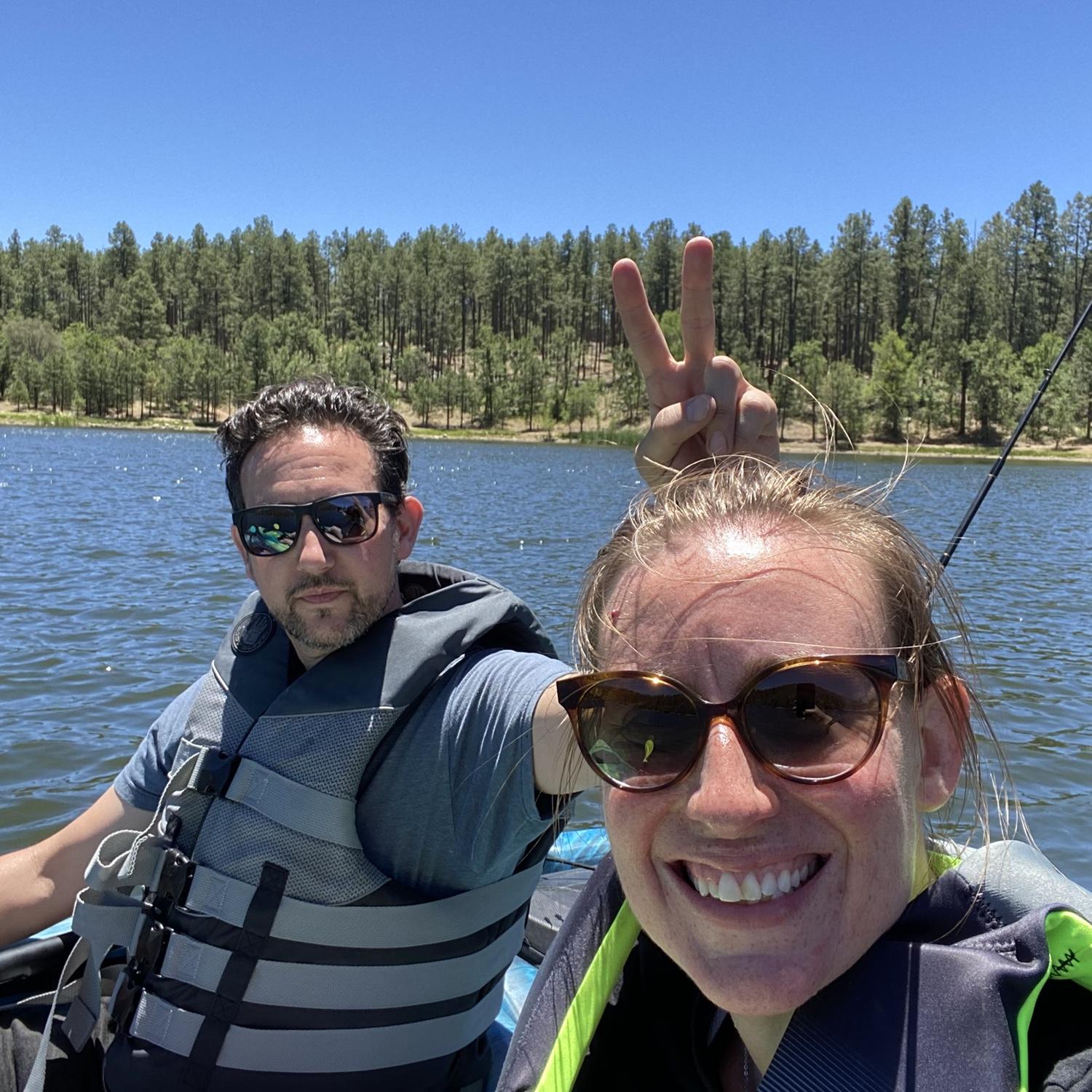 We found a lake, so we kayaked it :)