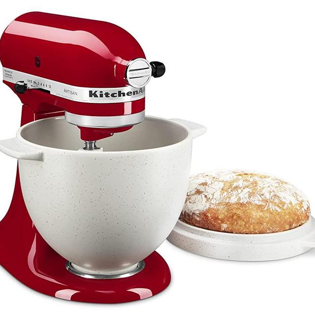 InnoMoon Glass Bread Bowl with Baking Lid for Kitchenaid Stand Mixer, Glass  Mixer Bowl Competible with Kitchenaid 4.5-5Qt Tilt-Head Stand Mixer, Oven