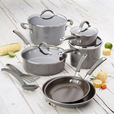 Rachael Ray™ Cucina 12-Piece Hard Enamel Cookware Set in Sea Salt Grey