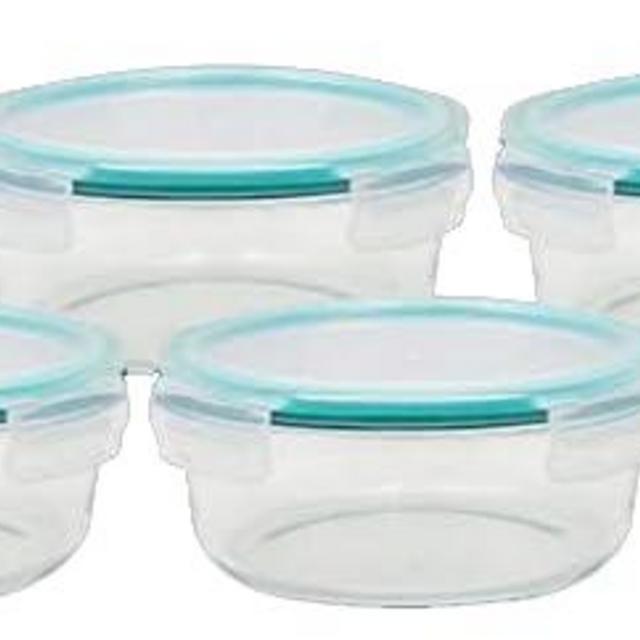 BOVADO USA 1 Cup Snap Tight Lids Glass Food Storage Containers (6 Pack) | Nonpourous Dishwasher, Freezer & Oven Safe Glass, Easy-Clean | Clear Lids