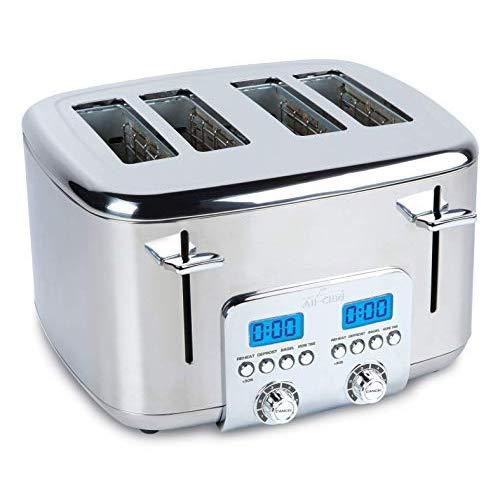 All-Clad TJ824D51 Stainless Steel Digital Toaster with Extra Wide Slot, 4-Slice, Silver