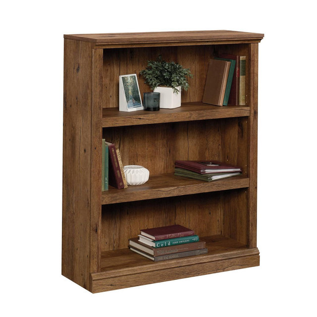 44" 3 Shelf Bookcase Vintage Brown - Sauder