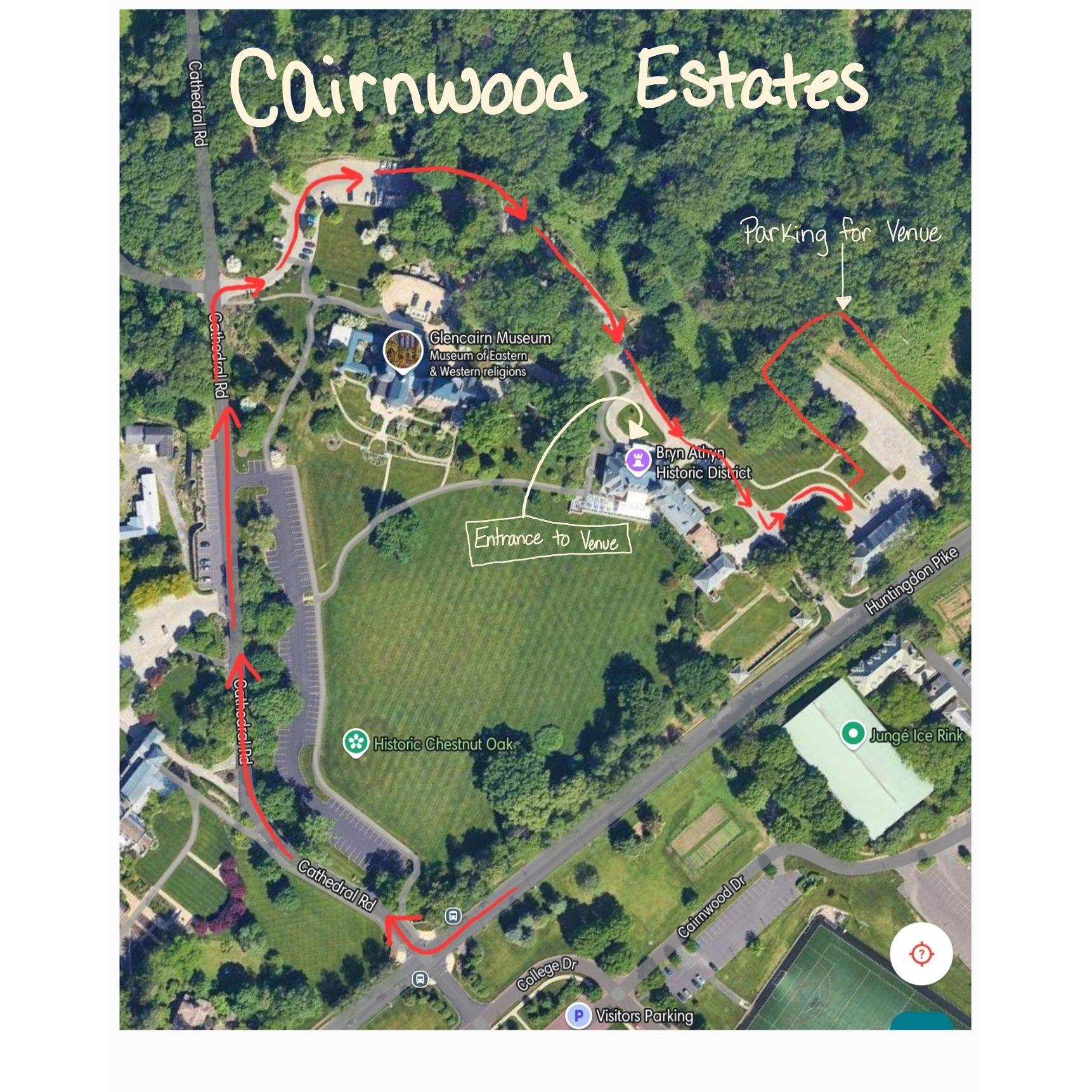 Parking map for Cairnwood Estates.