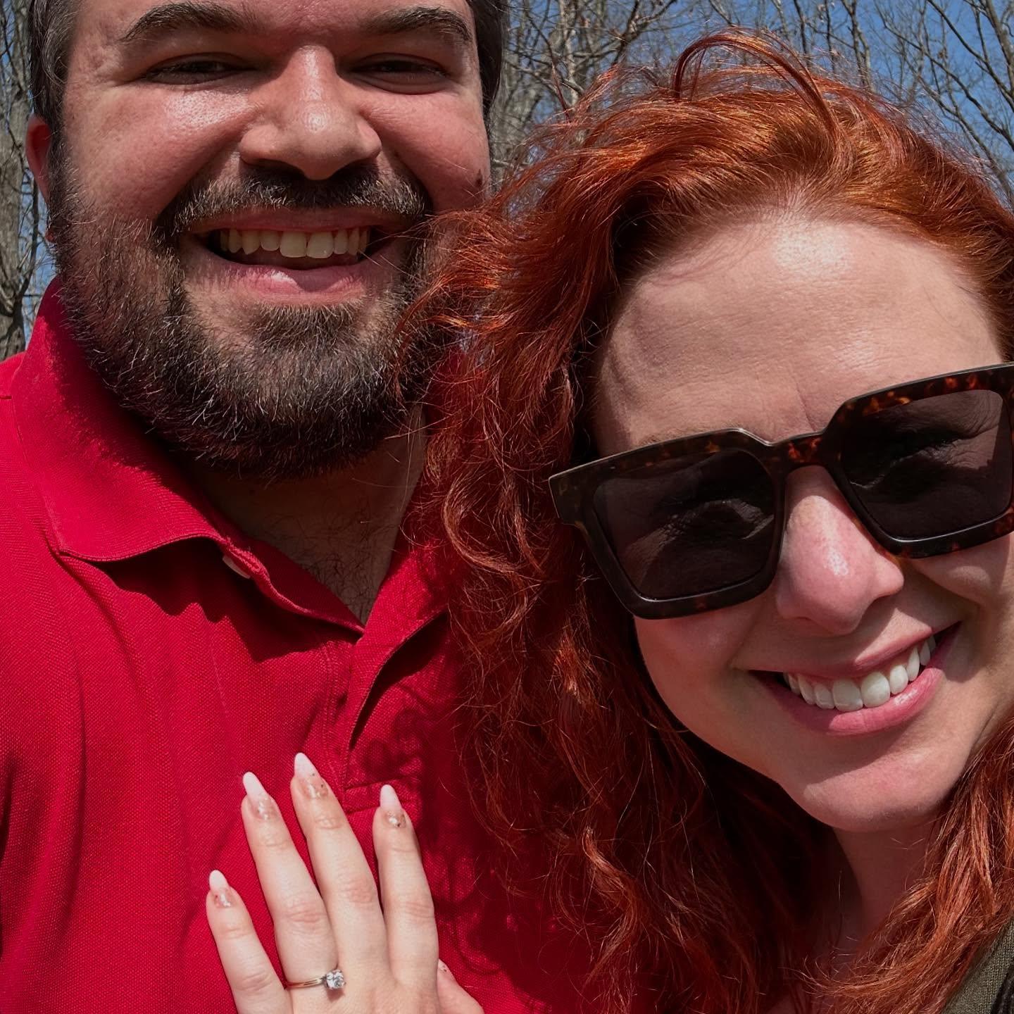 The moment right after we got engaged!