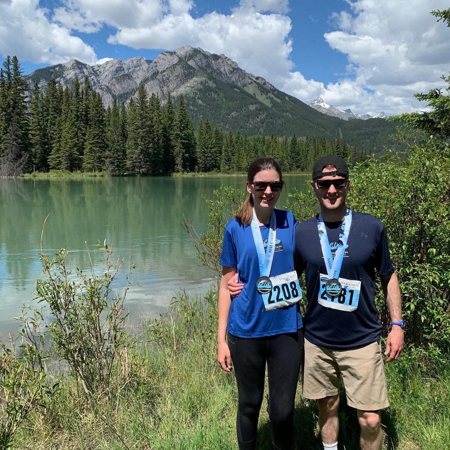 We ran the most beautiful half marathon in Banff!